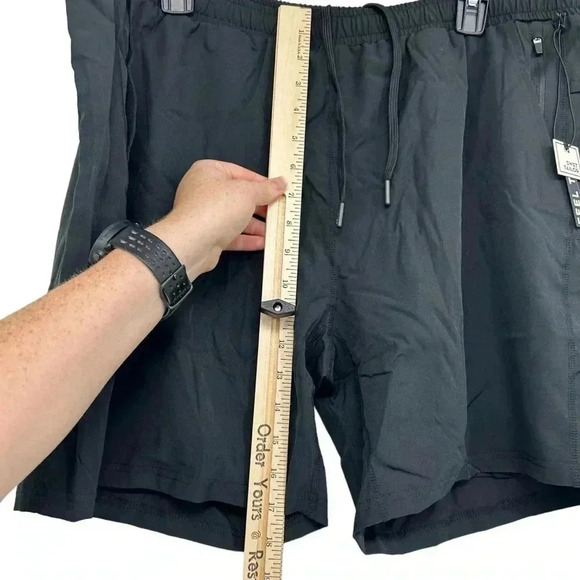 SWET TAILOR ACTIVE SHORTS BLACK ONYX RUNNING SWEAT WICK MEN SIZE 2XL STRETCH - Picture 7 of 13